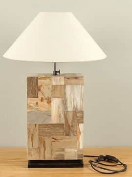 Tischlampe Versteinertes Holz