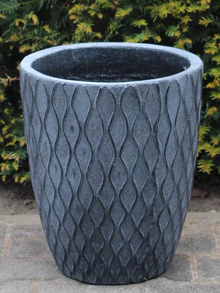 Leichtbeton Blumenkübel 40*35 cm. grau - Gartendekomarkt