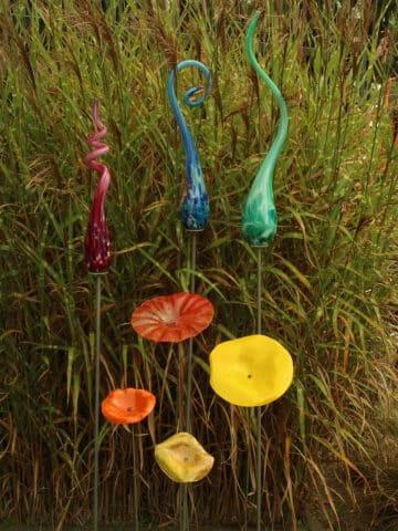 Gartenstecker aus Glas