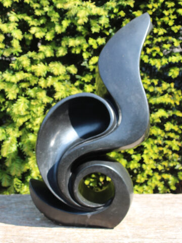 Natursteindekoration Swan, 60 cm