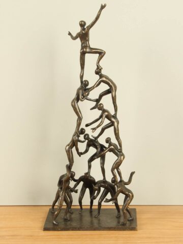 Bronze Statue Teamkracht, 54 cm