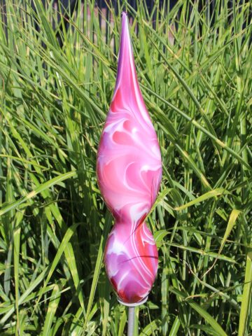 Gartenstecker aus Glas Atlas, Rosa 462