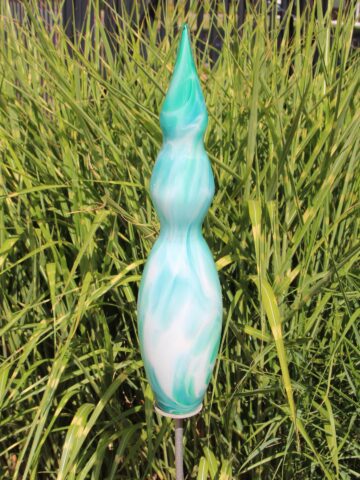 Gartenstecker aus Glas Saturn, Jade 463