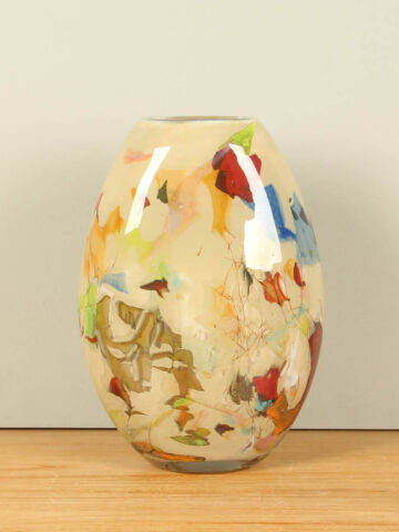 Vase Glas oval Linea, 34 cm