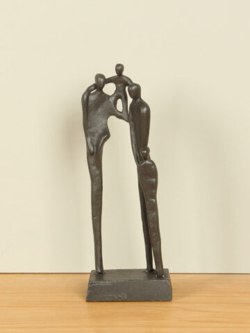Bronzeoptik/ Metall figur Familie, 23 cm