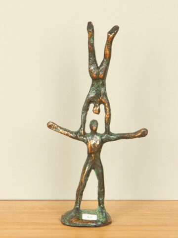 Bronze Skulptur In Balans, 17 cm