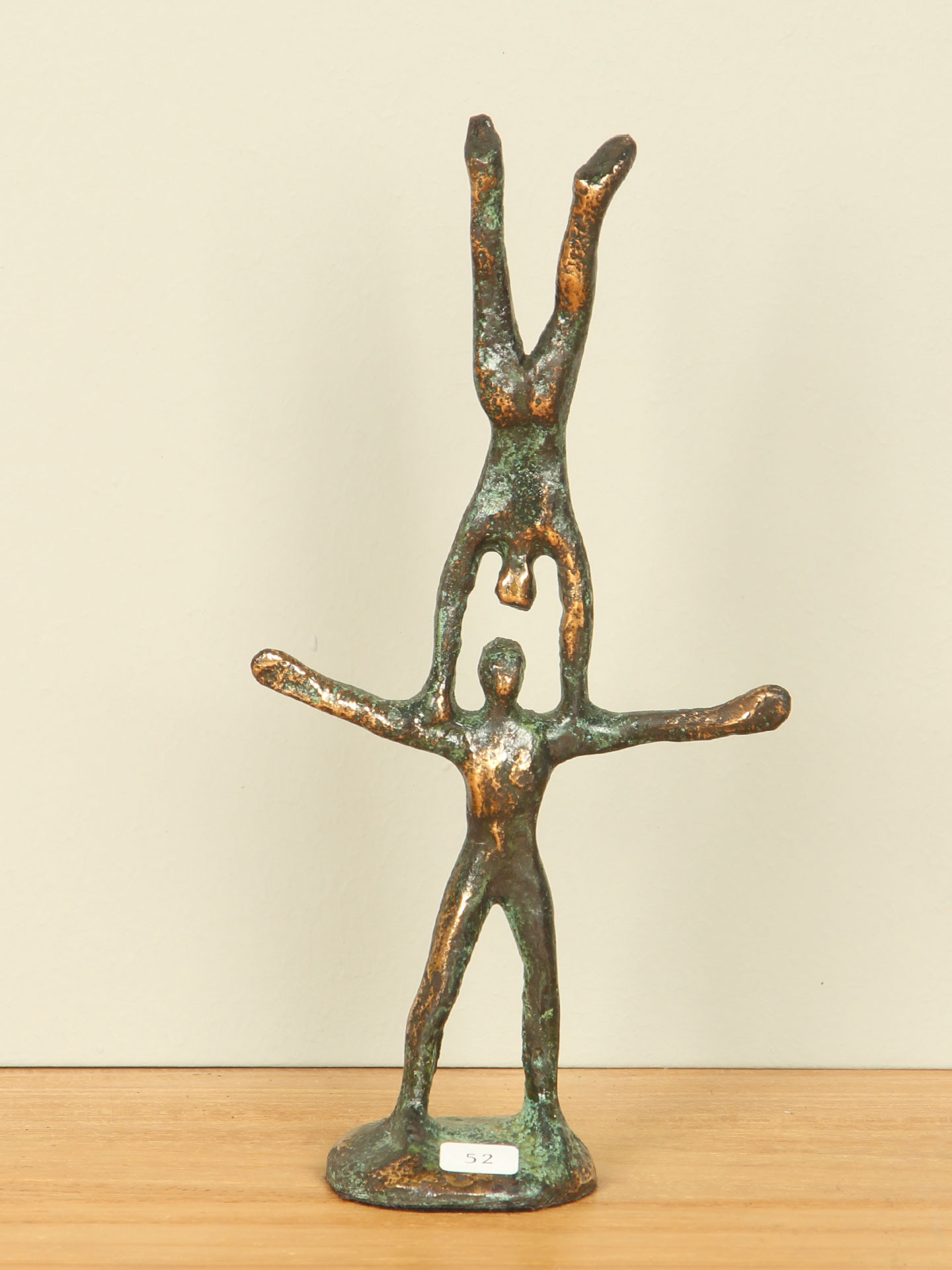 Bronze Skulptur In Balans, 17 cm