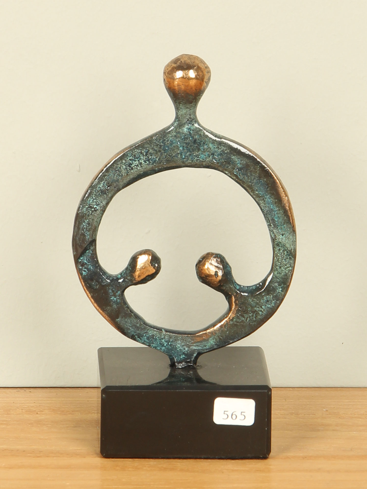 Bronze Figur Omarmen, 12 cm