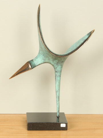 Bronze Dekofigur Vogel, 31 cm