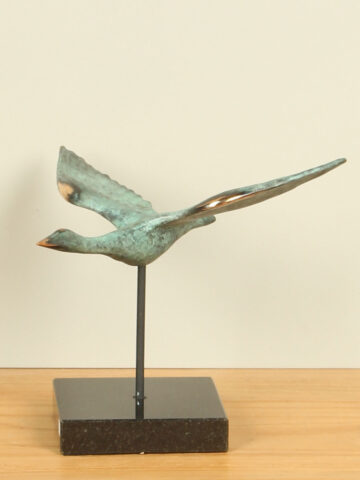 Bronze Dekofigur Vogel nr. 2, 17 cm