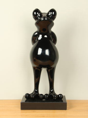 Dekoration Frosch schwarz, 66 cm