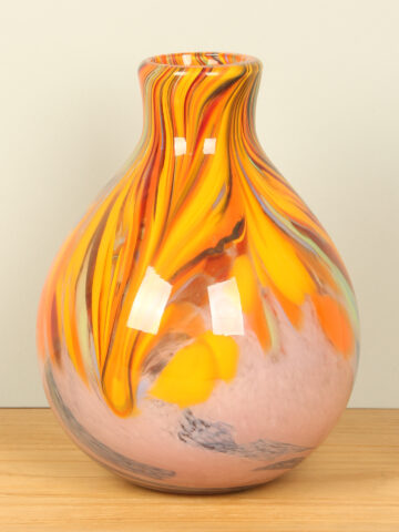 Vase Glas orange, 24 cm