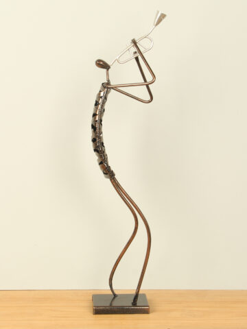 Metallskulptur Musiker Trompete, 54 cm