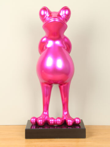 Dekoration Frosch rosa, 66 cm
