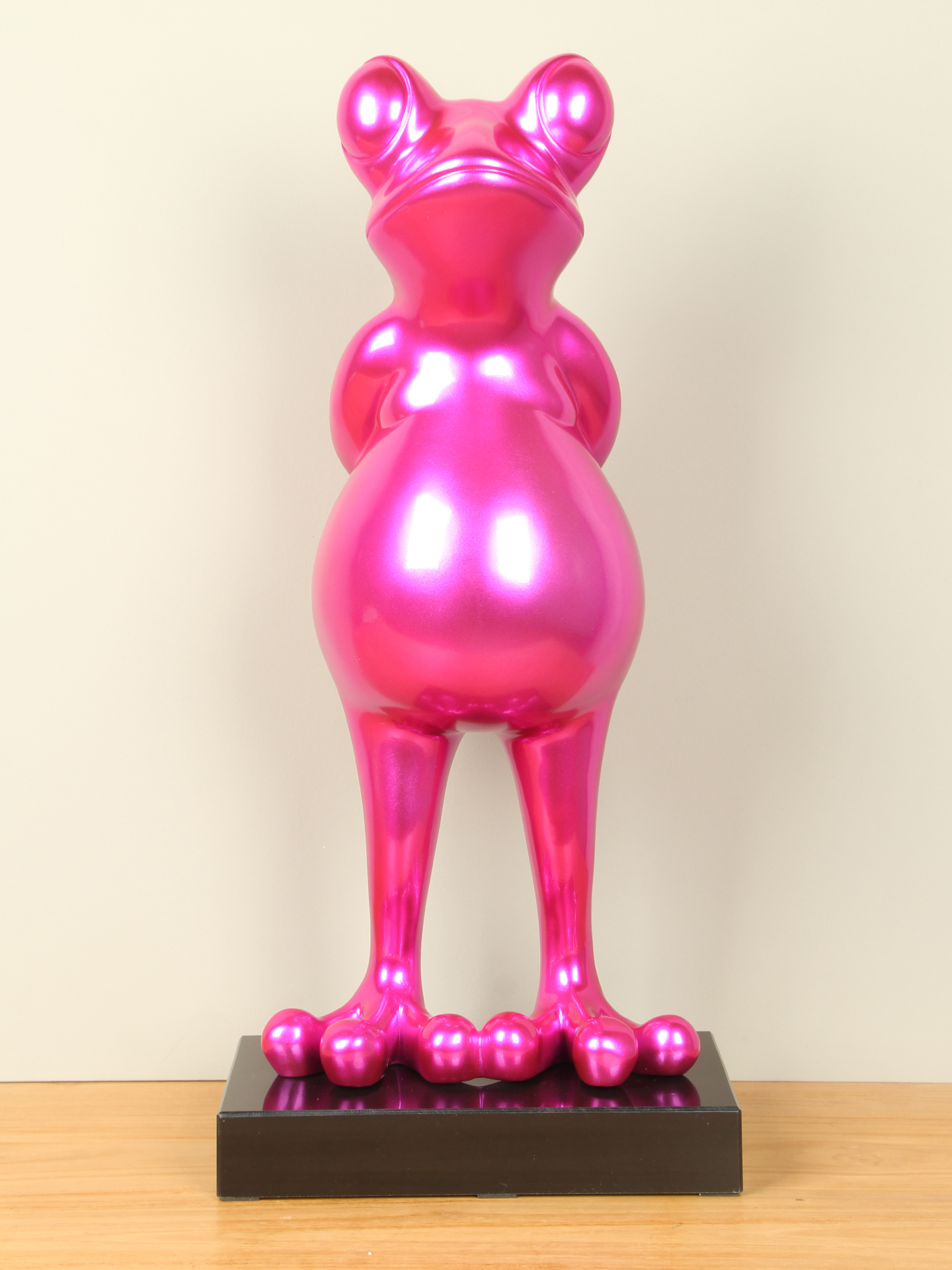 Dekoration Frosch rosa, 66 cm