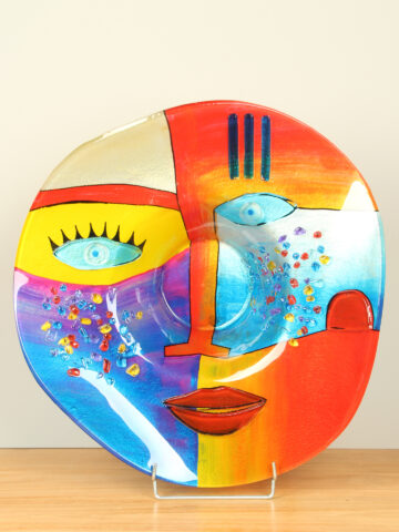 Glasschale Gesicht, Ø 49 cm